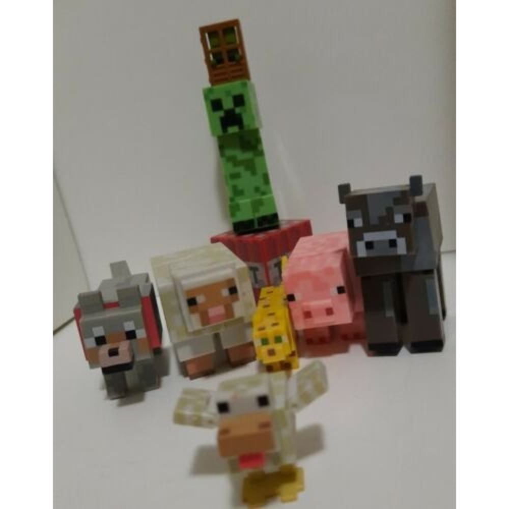 Minecraft Series 2 Overworld Articulated Animal Mobs 6 Figure Pack +3 BONUS PCS